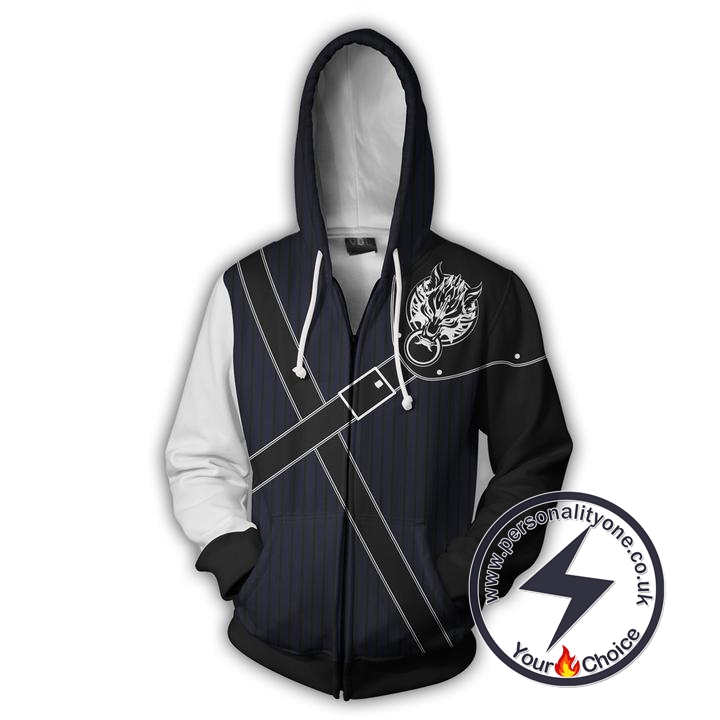 Final Fantasy Hoodies - Cloud Strife Zip Up Hoodie Jacket